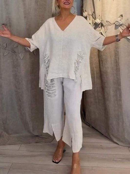 BIANCA | Two-Piece Summer Set with Natural Elegance and Flowing Comfort