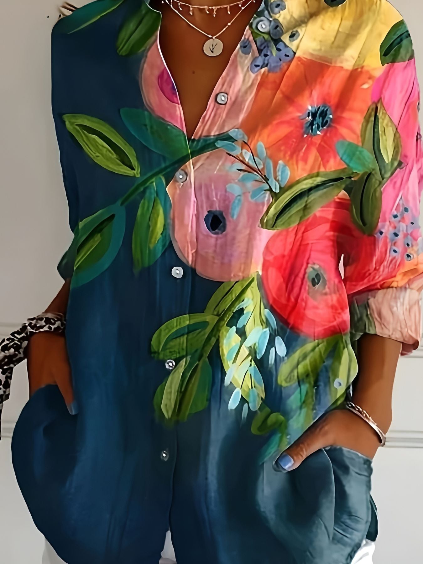 Marine™ | Floral Print Shirt
