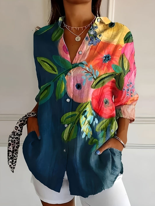 Marine™ | Floral Print Shirt