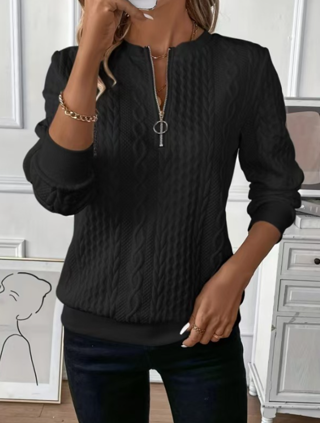 Celeste - Soft Knit Zip Sweater