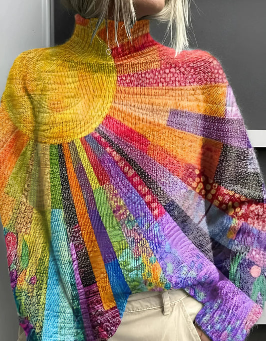 Ada | Colorful and Vibrant Turtleneck Sweater