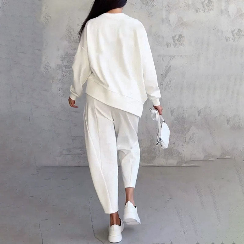 MIRAVO | Sleek Two-Piece Set in Ivory