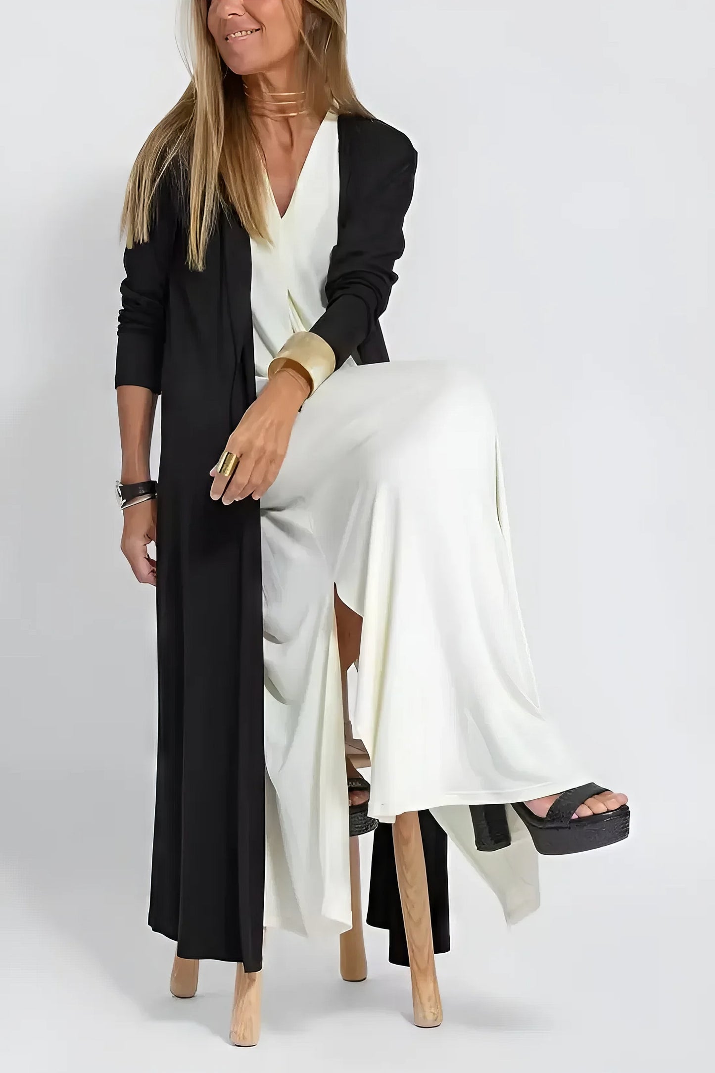 ELISE | Elegant Maxi Dress with Complimentary Matching Cardigan