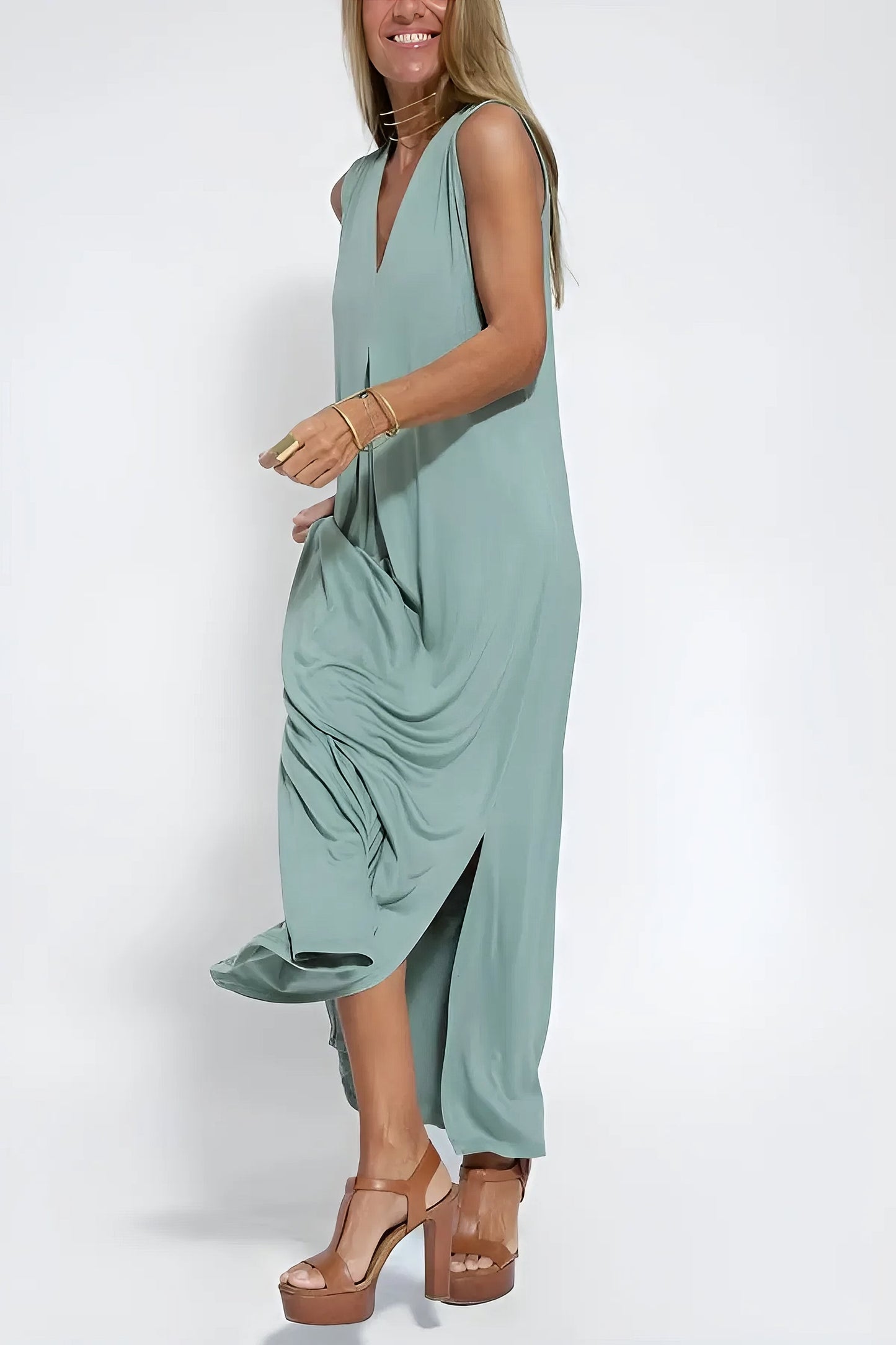 ELISE | Elegant Maxi Dress with Complimentary Matching Cardigan