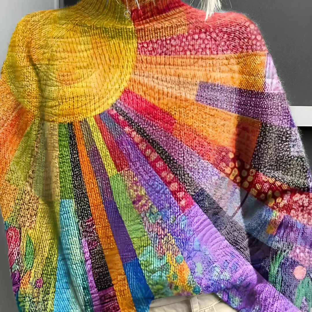 Ada | Colorful and Vibrant Turtleneck Sweater