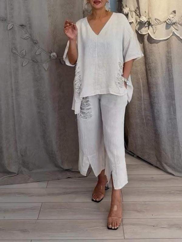 BIANCA | Two-Piece Summer Set with Natural Elegance and Flowing Comfort