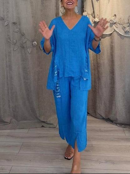 BIANCA | Two-Piece Summer Set with Natural Elegance and Flowing Comfort