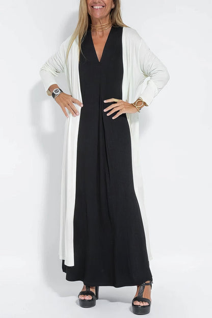 ELISE | Elegant Maxi Dress with Complimentary Matching Cardigan